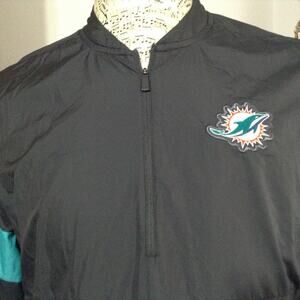 Nike Jacket Men M Gray 1/4 Zip NFL Windbreaker On Field Team Issue Lance Bennett